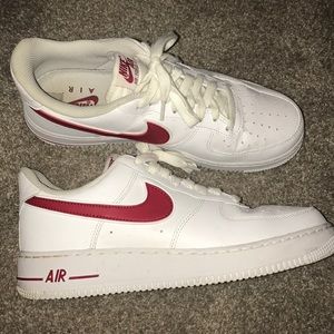Nike Air Force 1 Low Shoes White/Gym Red